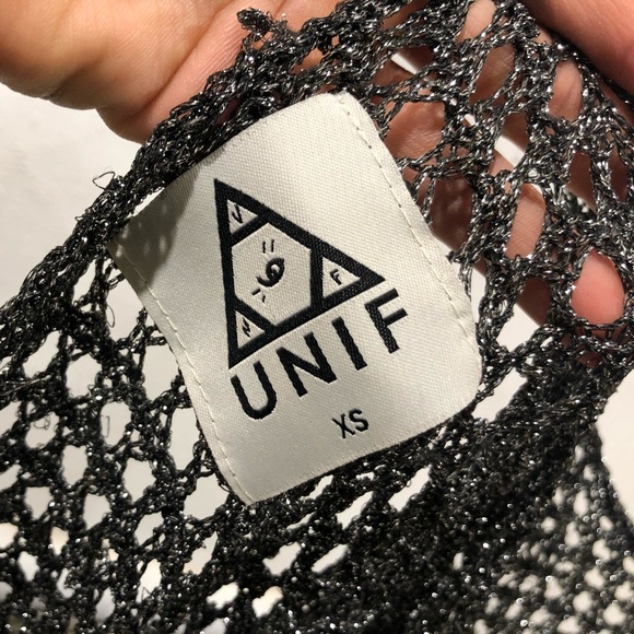 UNIF Glam Sheer See Through Sweater Top Sz XS - Picture 12 of 16